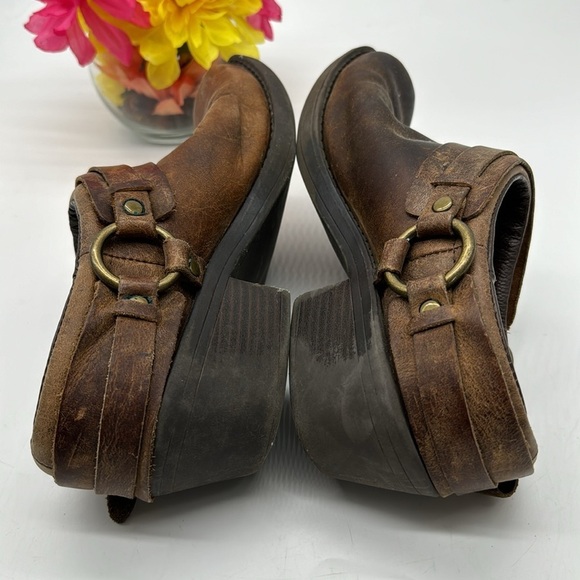 Cabela's Brown Leather Mule Western Shoes Size 9 MCA7007K - Picture 4 of 6